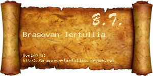Brasovan Tertullia névjegykártya